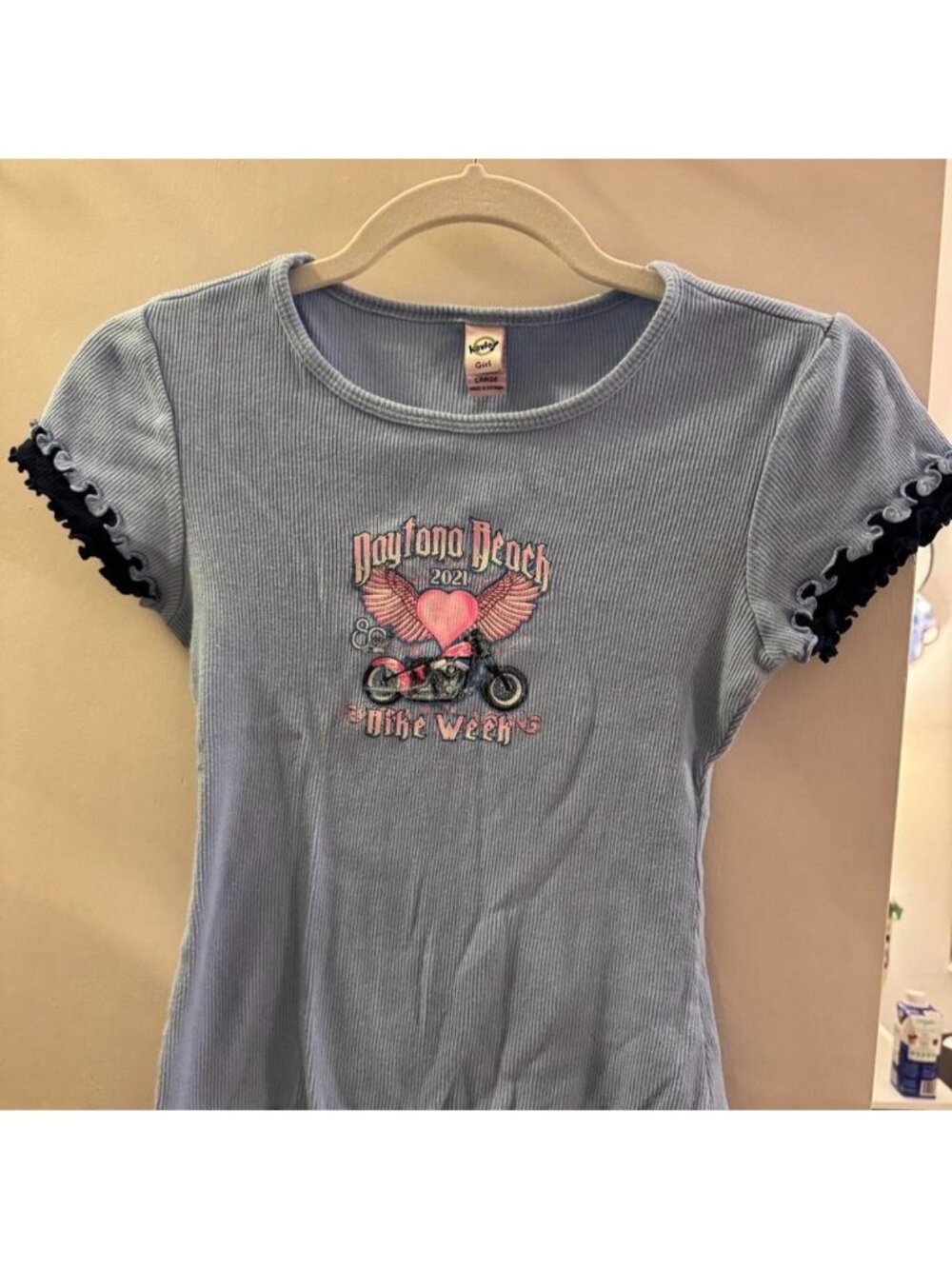 daytona bike week cute little ruffle baby tee i'm...